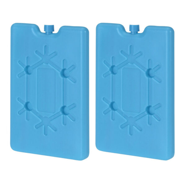 2x stuks Koelelementen 400 ml 10 x 16 cm blauw