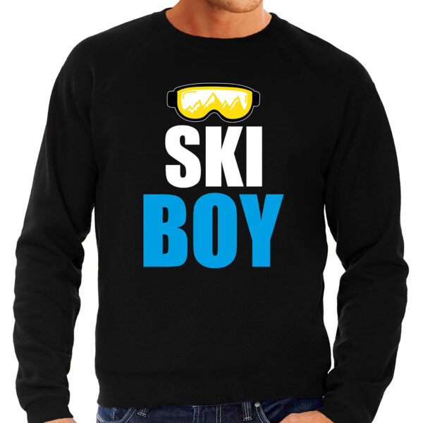 Apres ski sweater Ski Boy zwart heren - Wintersport trui - Foute apres ski outfit