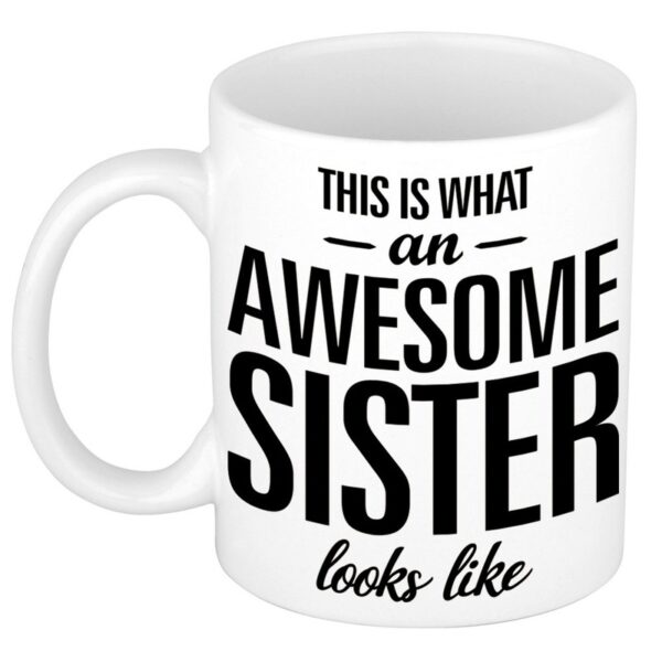 Awesome sister cadeau mok / beker voor zus 300 ml