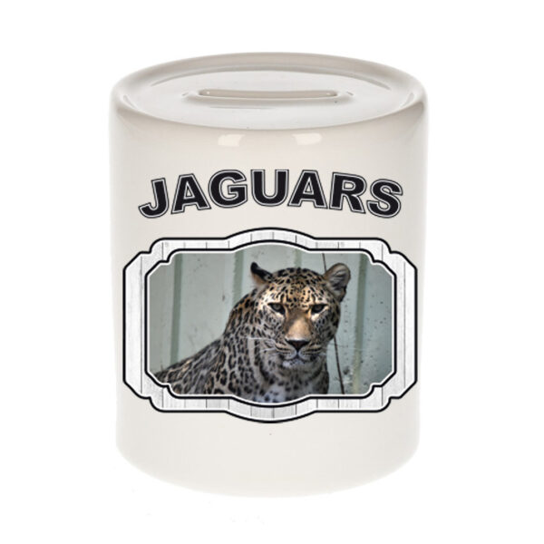 Dieren jaguar spaarpot - jaguars/ jaguars spaarpotten kinderen 9 cm