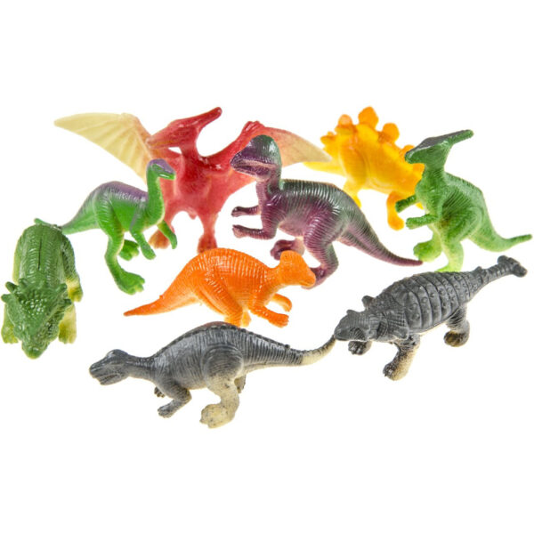 Dinosaurus speelgoed set - voor kinderen - 12x stuks - plastic