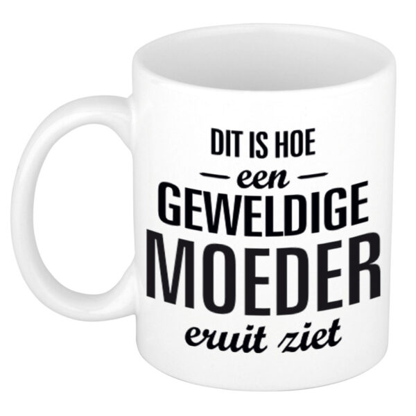 Geweldige moeder cadeau koffiemok / theebeker wit 300 ml