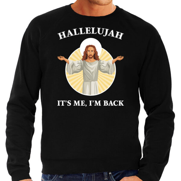 Hallelujah its me im back Kersttrui / outfit zwart voor heren