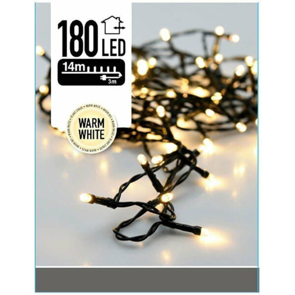 Kerstverlichting - warm - wit - 180 lampjes - 13,5 meters