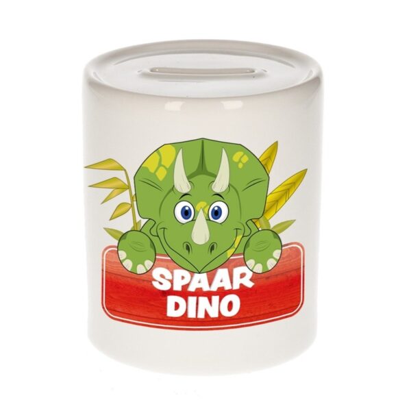 Kinder spaarpot met dinosaurus print 9 cm