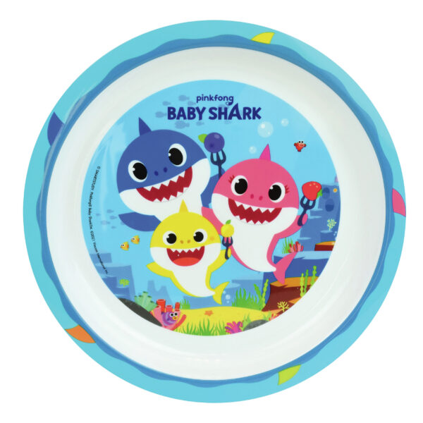 Kunststof ontbijtbordje plat Baby Shark 22 cm