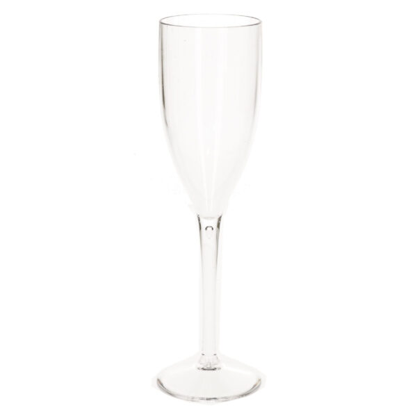 Onbreekbaar champagne/prosecco flute glas transparant kunststof 15 cl/150 ml