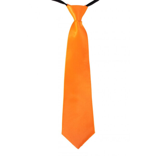 Oranje stropdas 40 cm verkleedaccessoire voor dames/heren