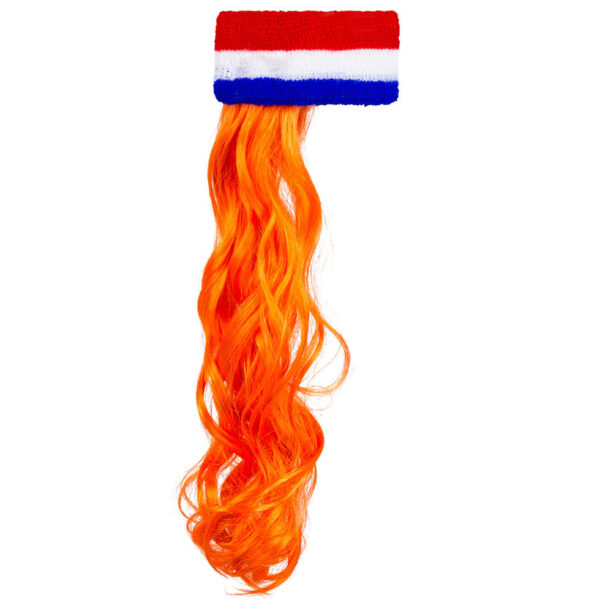 Oranje/holland fan artikelen haarband met haar