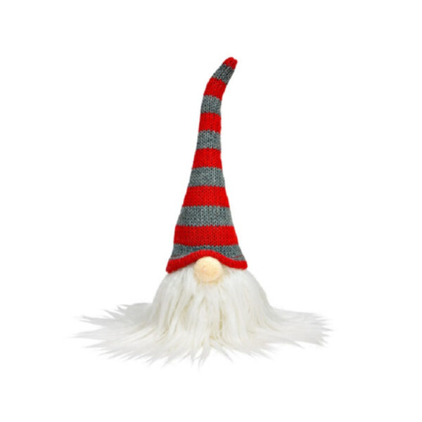 Pluche gnome/dwerg decoratie pop/knuffel wit/rood/grijs 24 cm