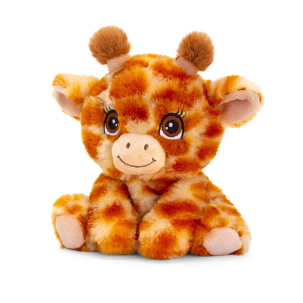 Pluche knuffel dier giraffe 16 cm