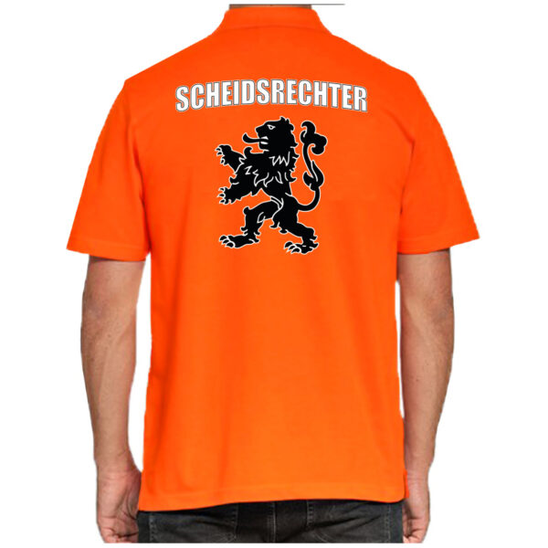 Scheidsrechter Holland supporter poloshirt oranje met leeuw EK / WK voor heren