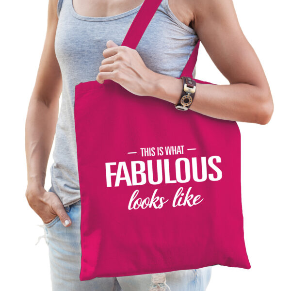 This is what fabulous looks like cadeau tas roze voor dames