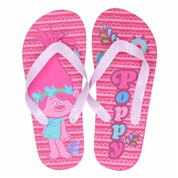 Trolls teenslippers roze Poppy voor meisjes